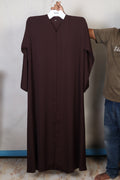 Dark Brown Plain Abaya