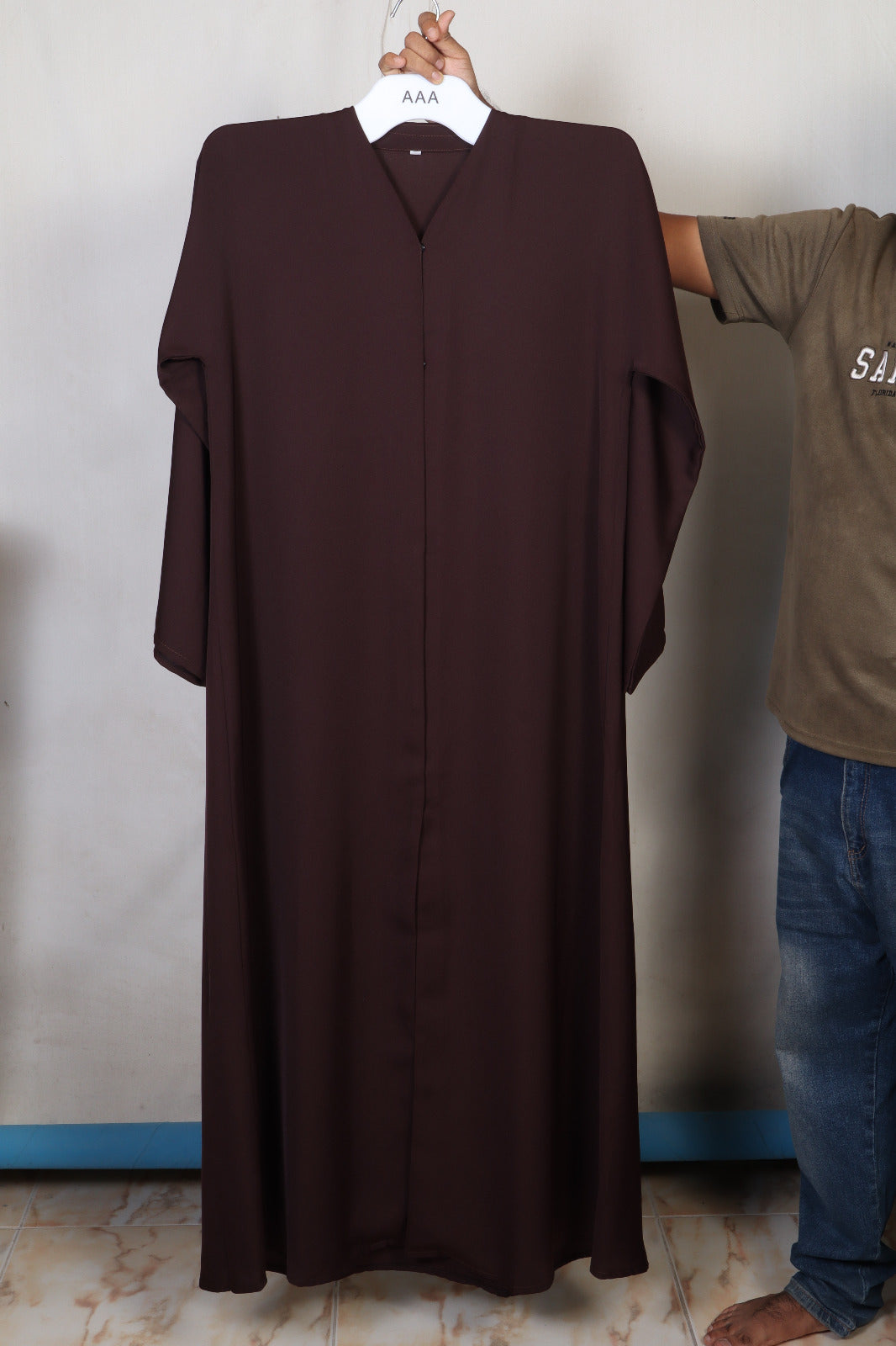Dark Brown Plain Abaya