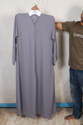 Plain Abaya - Grey