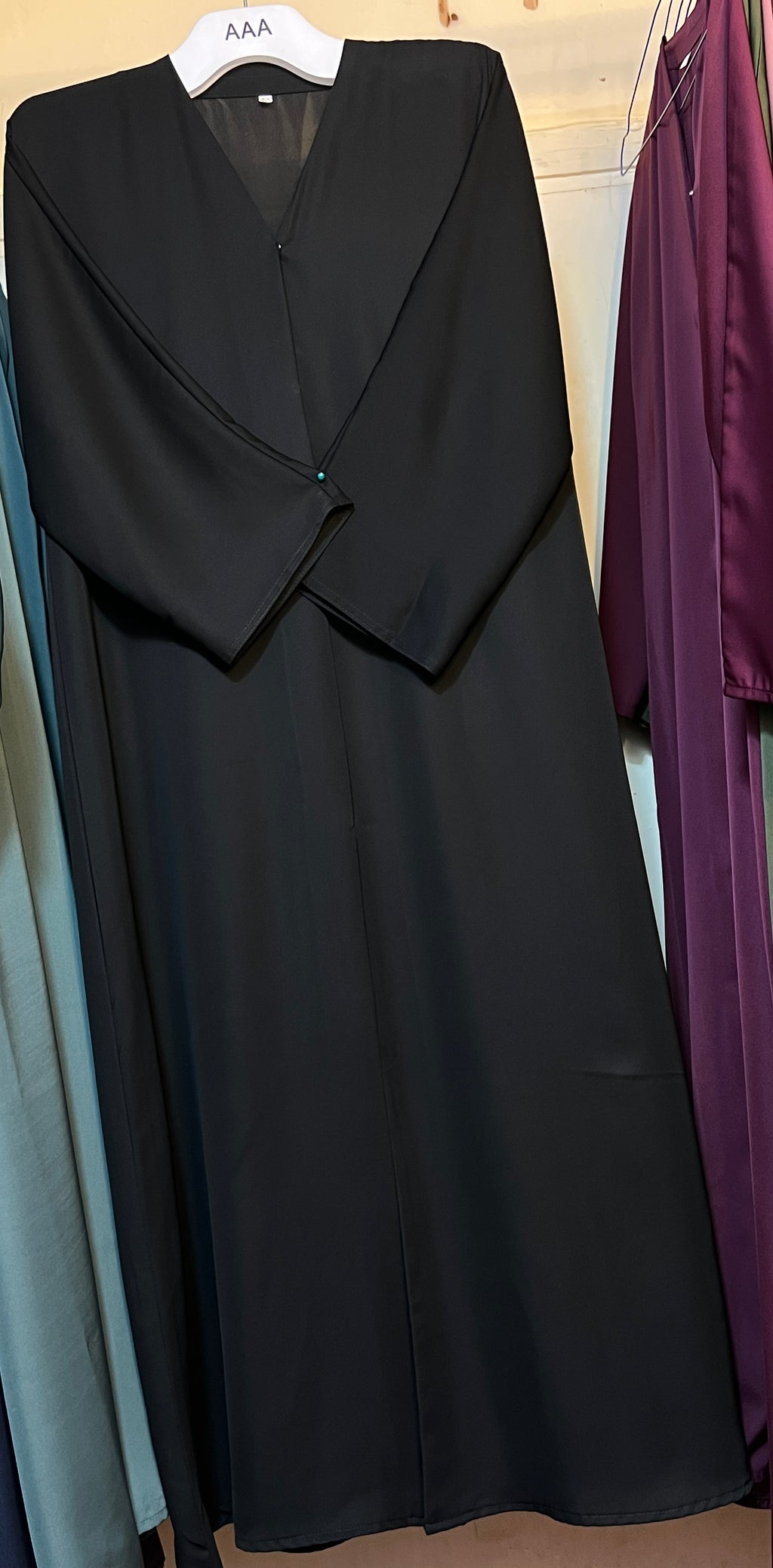 Premium Plain Abaya Combo Offer – Set of 3 (Black, Navy Blue & Brown)