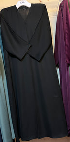 Premium Plain Abaya Combo Offer – Set of 3 (Black, Navy Blue & Brown)
