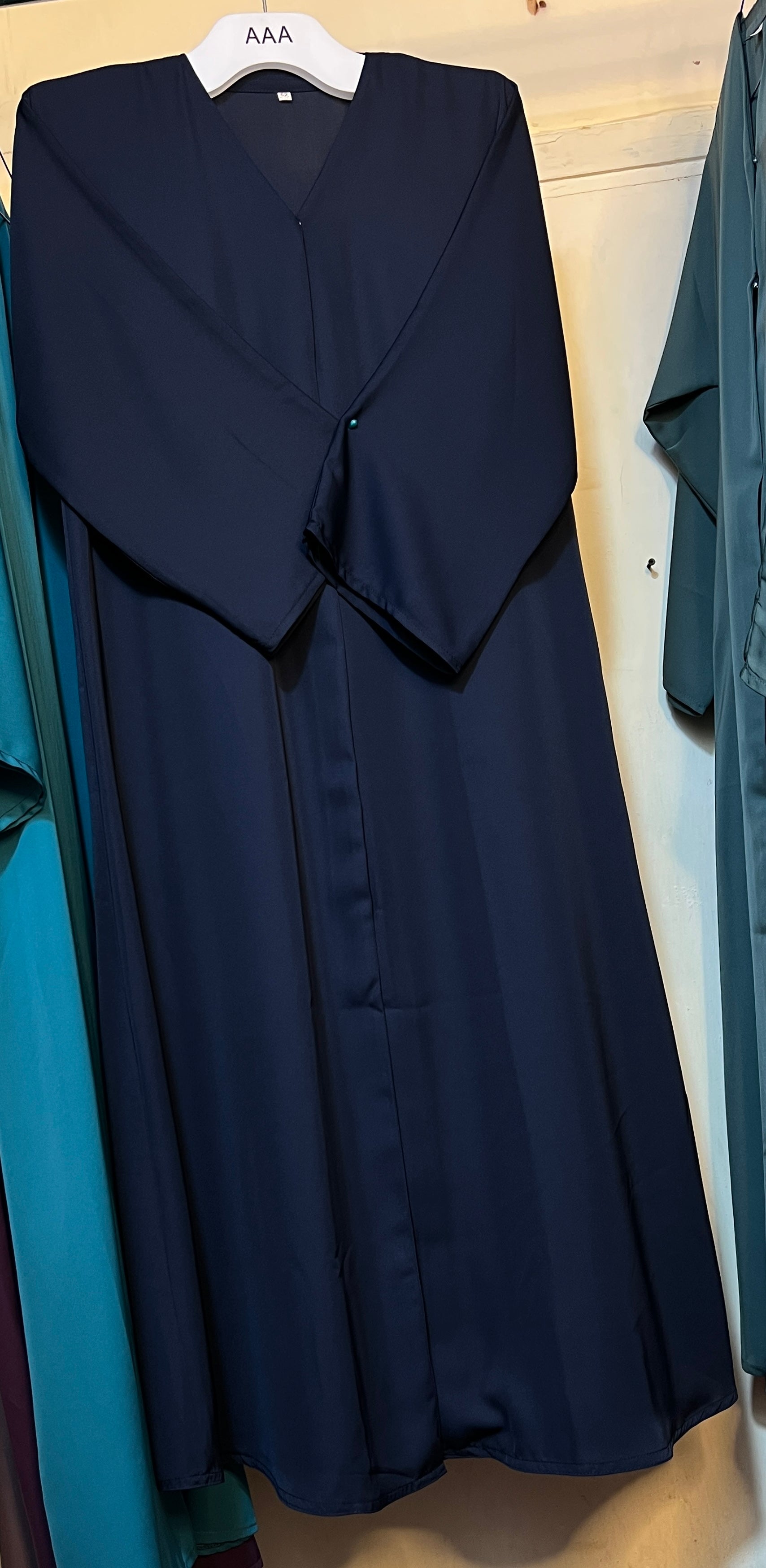Premium Plain Abaya Combo Offer – Set of 3 (Black, Navy Blue & Brown)